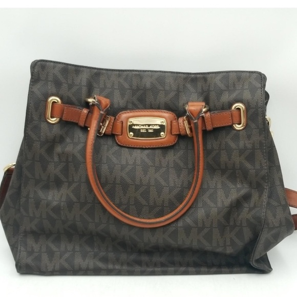 Michael Kors Handbags - Michael Kors Large Classic Monogrammed Satchel with Chain